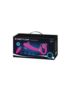 Pretty Love Thunderbird Electrostim Strapless Strap On - Fuchsia