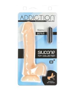 Addiction David 8" Bendable Dong - Flesh