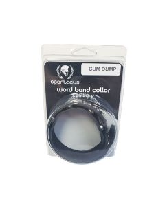 Spartacus CUM DUMP Leather Collar - Black