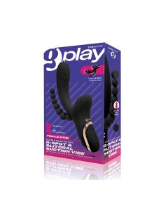 XGen Bodywand G-Play Triple Stimulation Squirt Trainer - Black