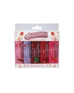 GoodHead Oral Delight Gel Pack - 1 oz Strawberry/Cherry/Cotton Candy/Chocolate Mint/Cinnamon