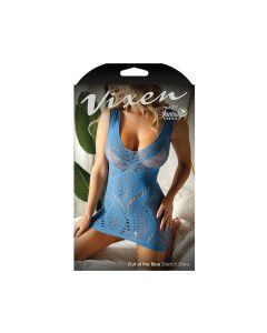 Vixen Out of the Blue Scoop Neck Stretch Knit Dress Blue L/XL