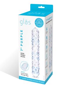 Glas Purple Rose Nubby Glass Dildo