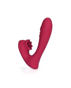 Lacy G-Spot Vibrator w/Tongue Licker