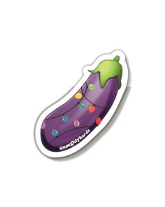 Egg Plant Lit Holiday Sticker - Pack of 3