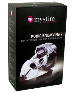 Mystim Pubic Enemy #2 Cock Cage - Clear