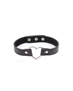 Plesur PVC Heart Connector Choker - Black