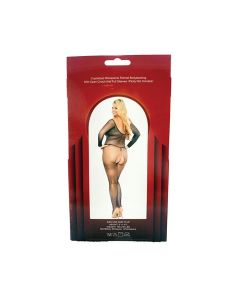 Rhinestone Fishnet Full Sleeved Bodystocking QN