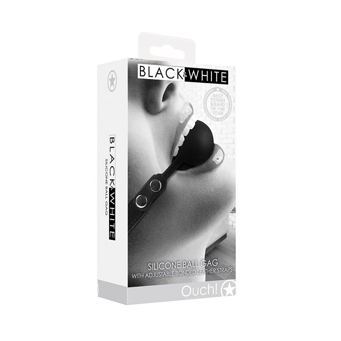 Shots Ouch & White Silicone Ball Gag