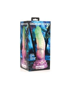 Creature Cocks Aqua Phoenix Silicone Dildo - Multi Color